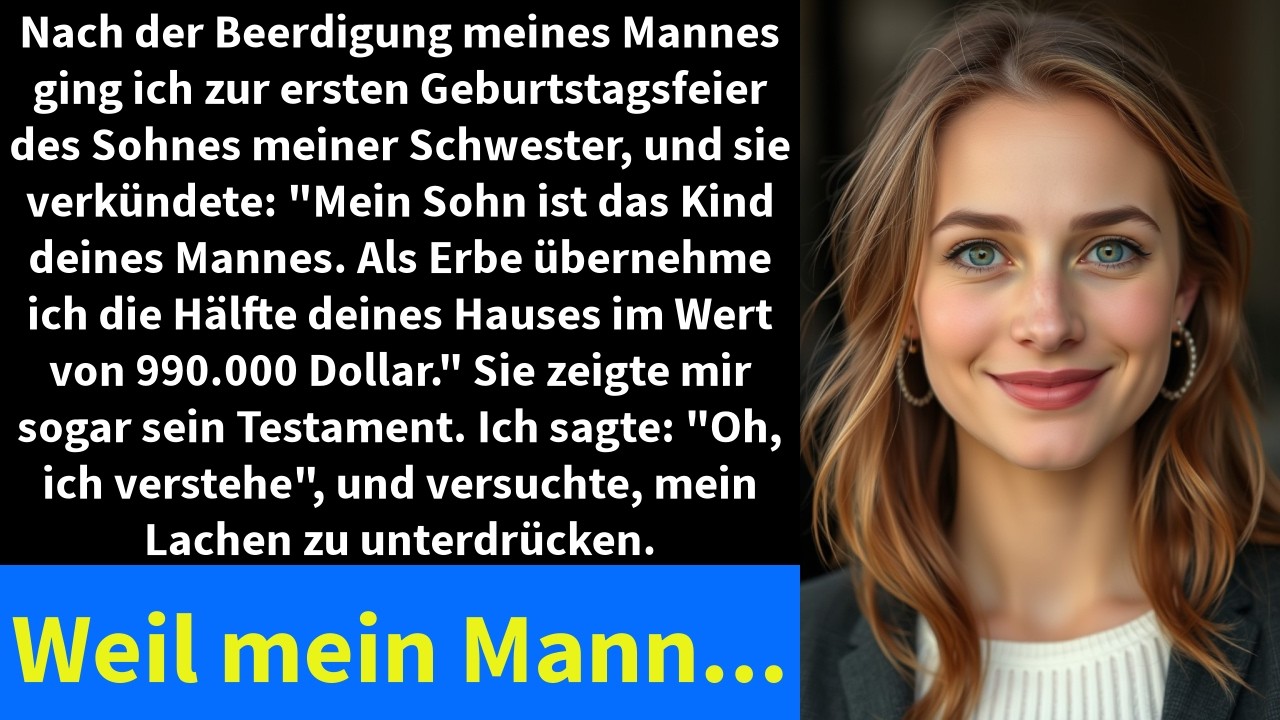 Nach der Beerdigung meines Mannes ging ich zur ersten Geburtstagsfeier des Sohnes meiner Schwester,
