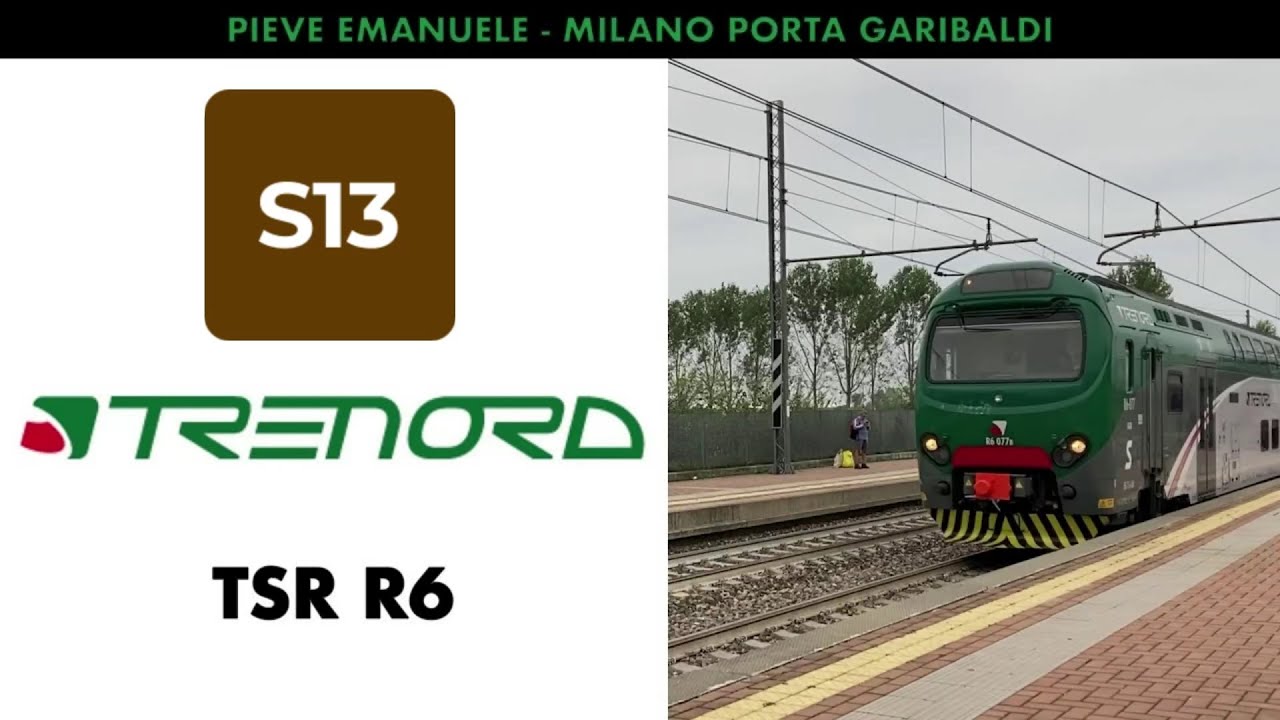 Viaggio con il SUBURBANO S13 (TSR R6) 24362 da PIEVE EMANUELE a MILANO PORTA GARIBALDI!