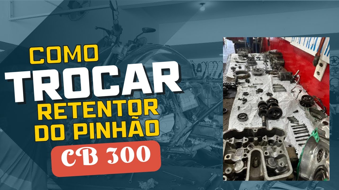 Passo a passo de como trocar retentor do pinhão da CB 300