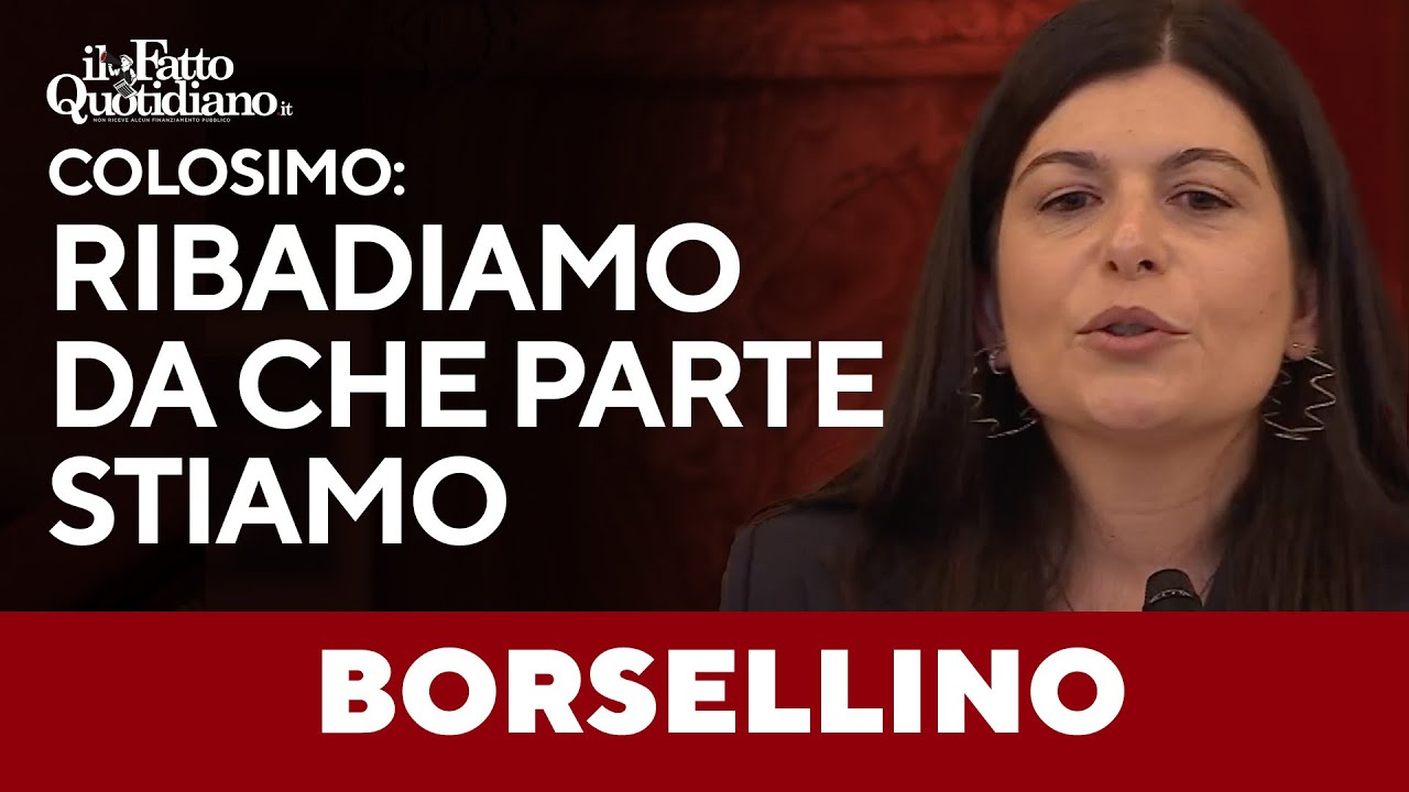 Borsellino, Colosimo: 