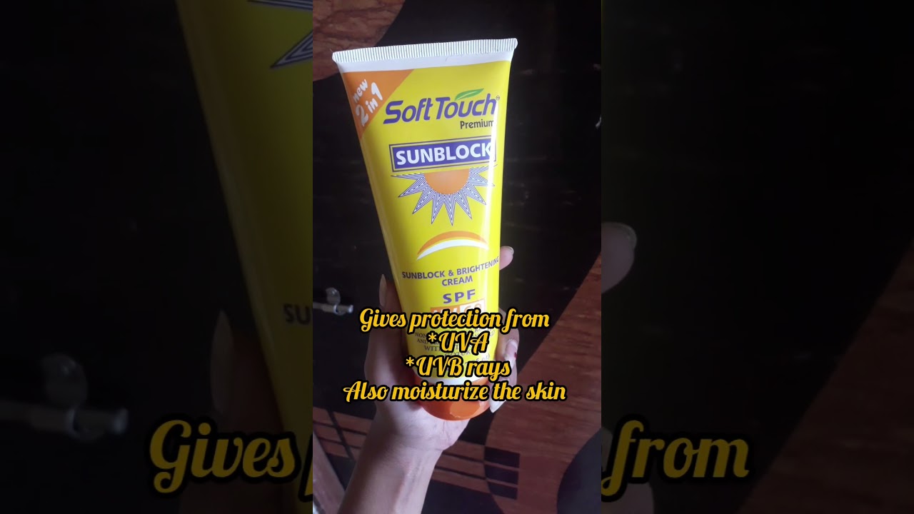 softtouch sunblock sunscreen ☀️ with spf 60 #softtouch #sunscreen with vit c and gotukola #skincare