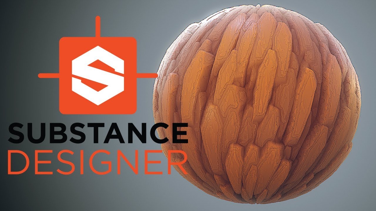 Substance Designer - Stylized Wood Bark Material