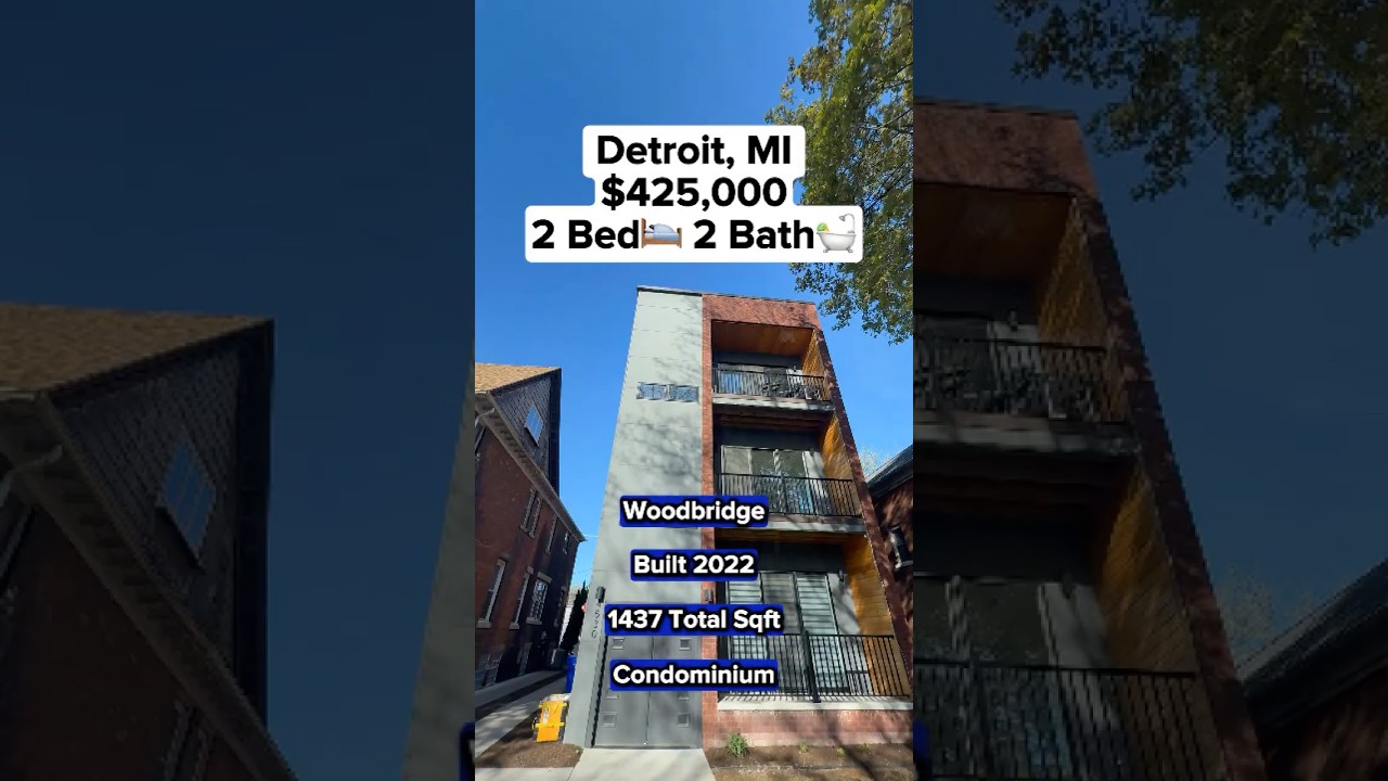 $425,000 Condo Tour in Woodbridge Detroit | 2 Bed, 2 Baths!