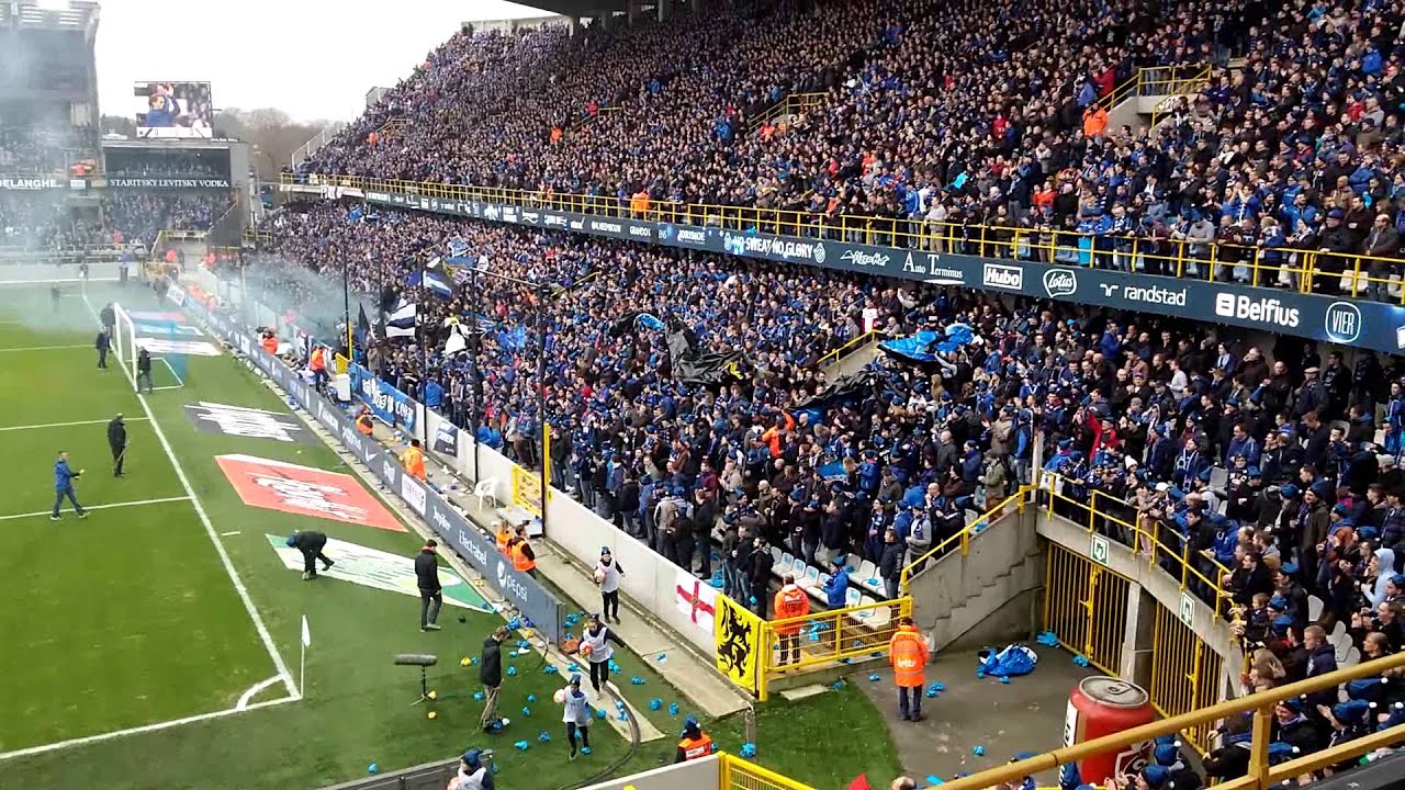Sfeer voor de start van de topper Club Brugge - Anderlecht 20/12/2015