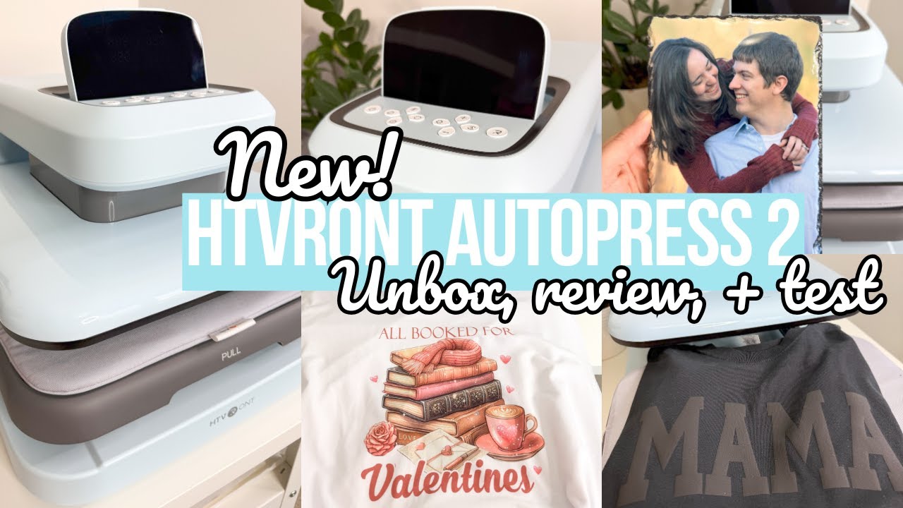 NEW HTVRONT AUTOPRESS 2 | UNBOX, REVIEW, + TEST HIGH PRESSURE WITH PUFF, PHOTO SLATE, ETC.