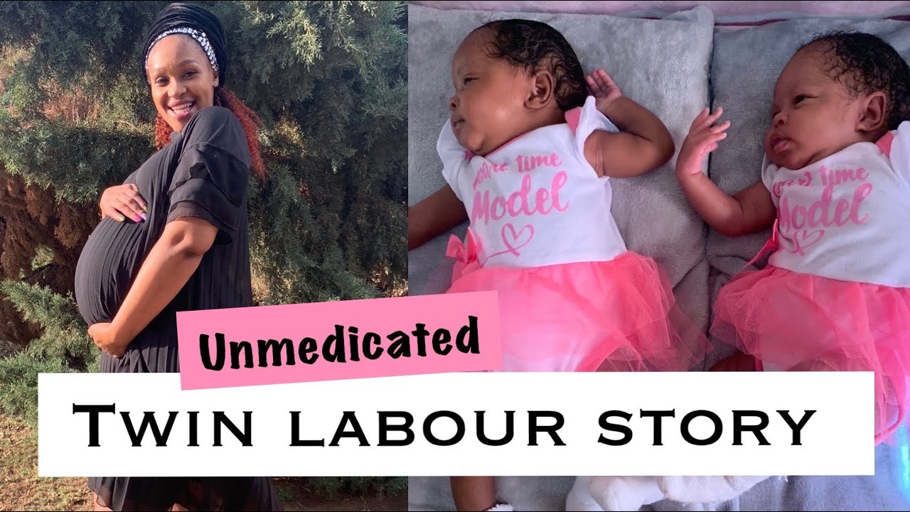 Fraternal Twin Birth Story | Unmedicated Natural Delivery at 34 Weeks | South African Mom YouTuber