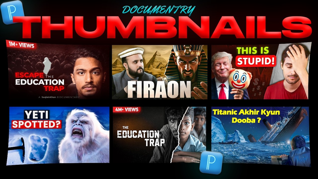 Make Documentary Style Thumbnails Like a PRO in MOBILE 🔥