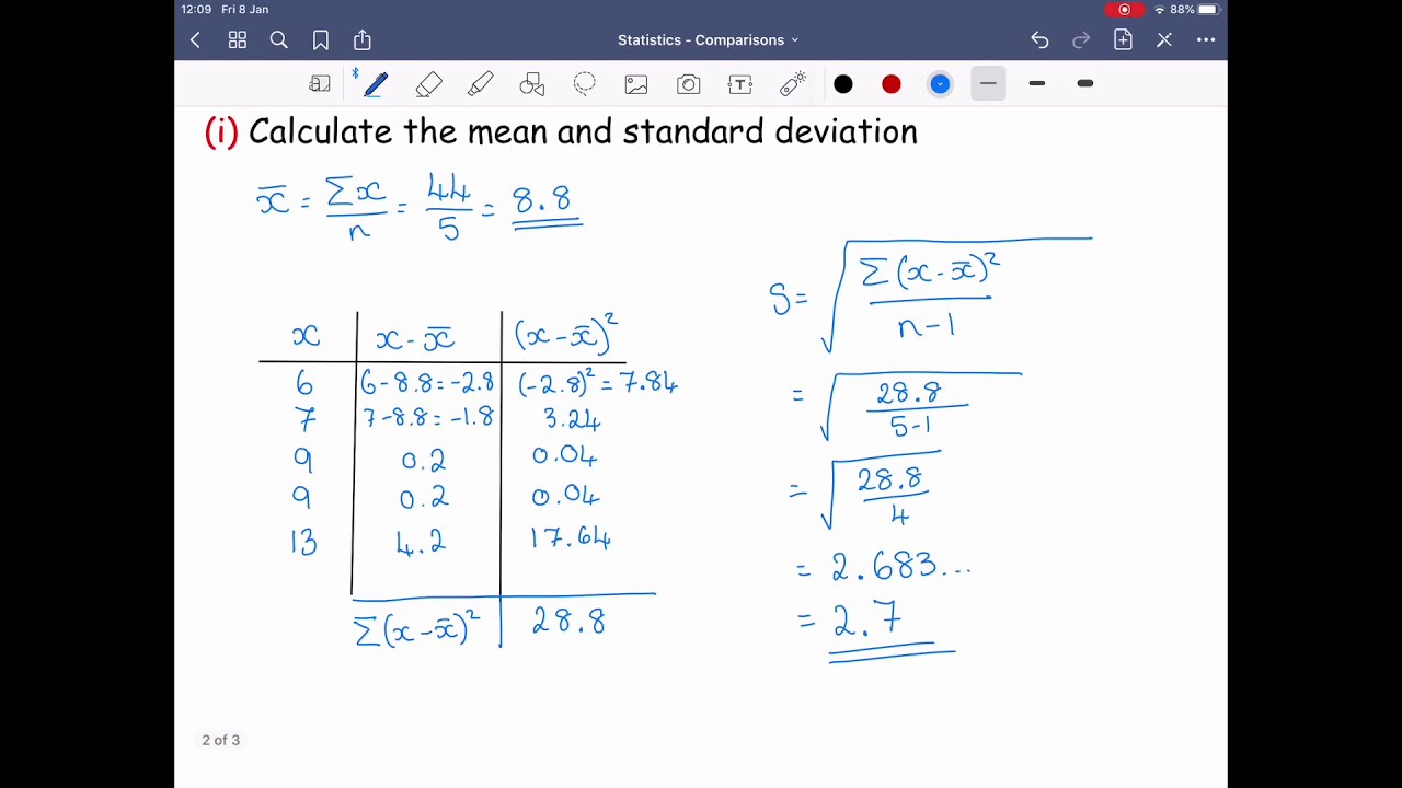 Statistics - Comparing Data Sets (National 5)