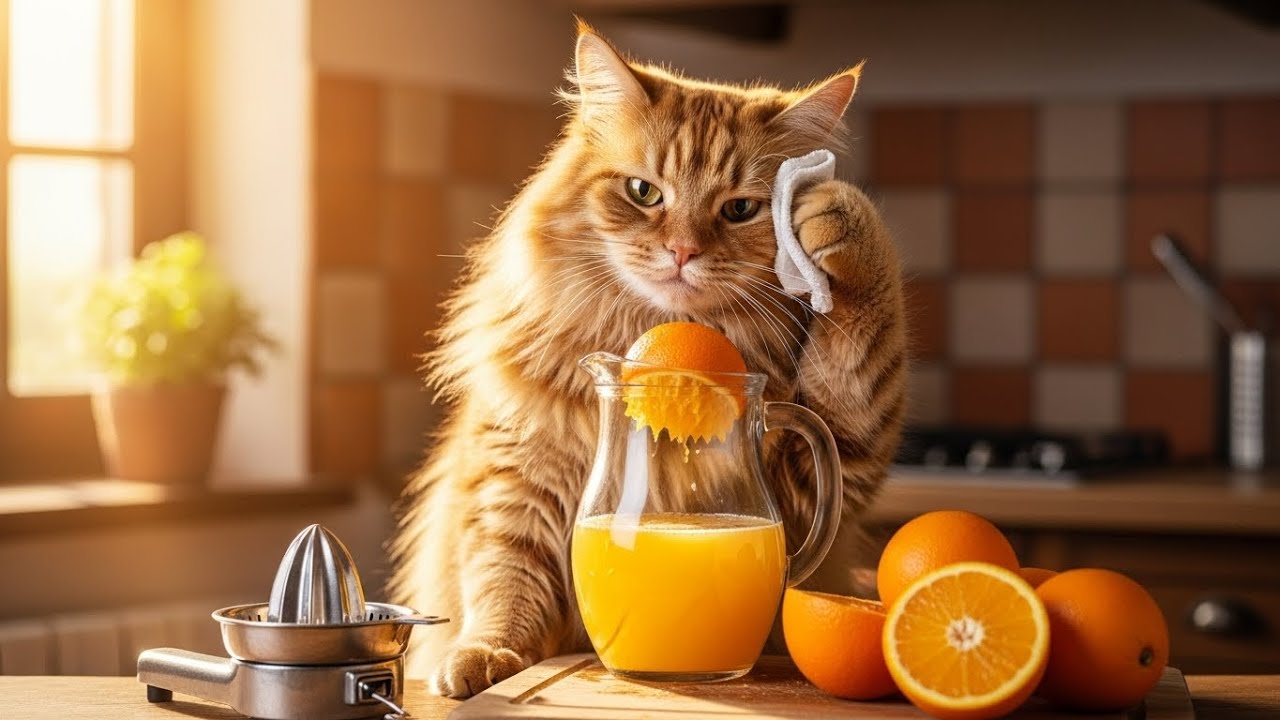 Mama Cat Sells Juice to Surprise Kitten’s Birthday 🎂🍹 | A Heartwarming Family Story