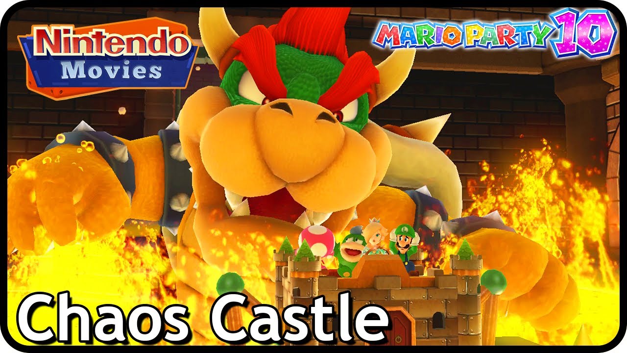 Mario Party 10 - Bowser Party Chaos Castle 5 Players, Bowser VS Luigi & Spike & Toadette & Rosalina