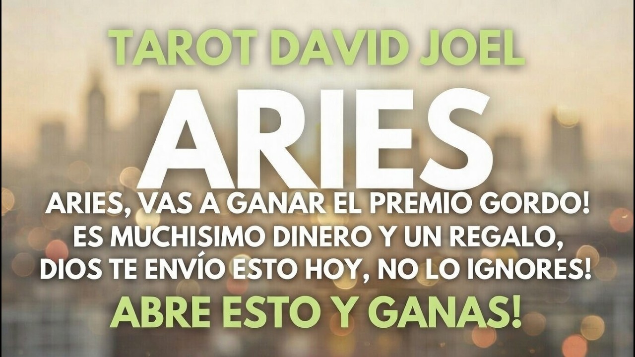 ARIES, VAS A GANAR EL PREMIO GRANDE, ES MUCHO DINERO Y UN REGALO, DIOS TE ENVIO ESTO HOY