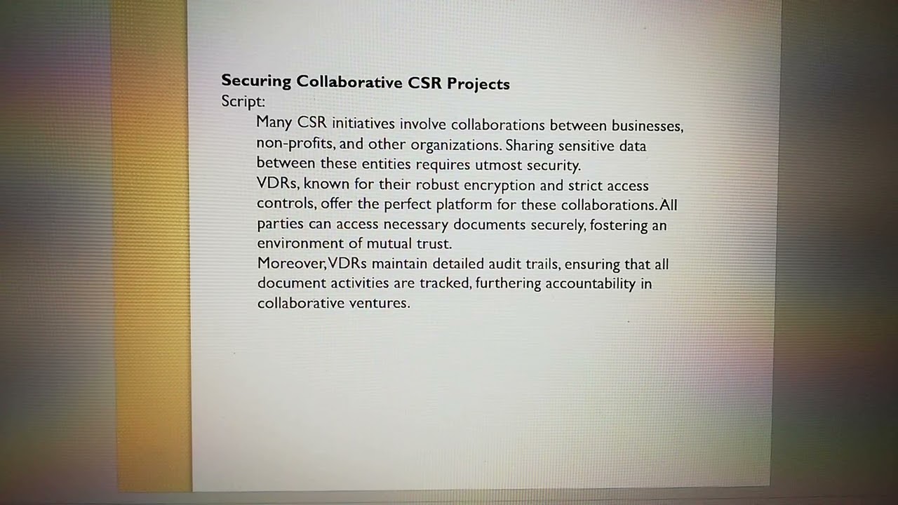 VDRs Amplifying Corporate Social Responsibility  Bondhu Tech 65