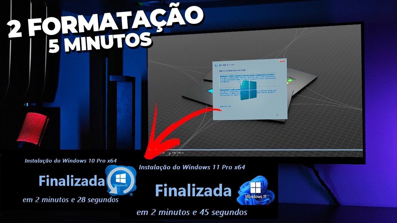NUNCA TINHA VISTO! Formatação de Notebook e PC em 2 Minutos Já COM Todos os PROGRAMAS!
