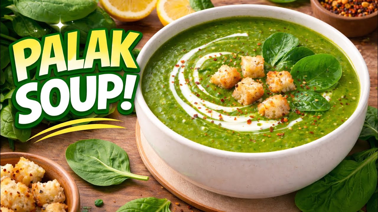  क्रीमी पालक सूप आयरन से भरपूर Palak Soup for Weakness, Iron & Energy Booster!