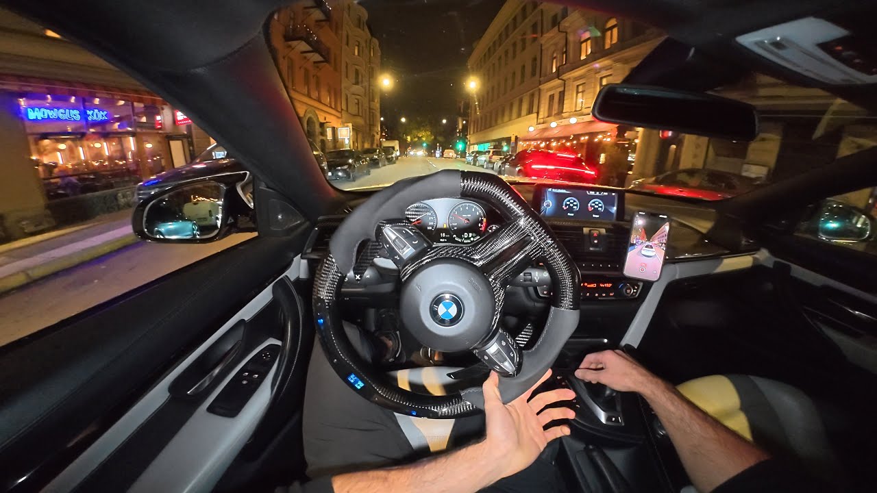 POV SLIDING A 575HP BMW M4 STAGE 2+ AT NIGHT (CATLESS DOWNPIPES) ‼️
