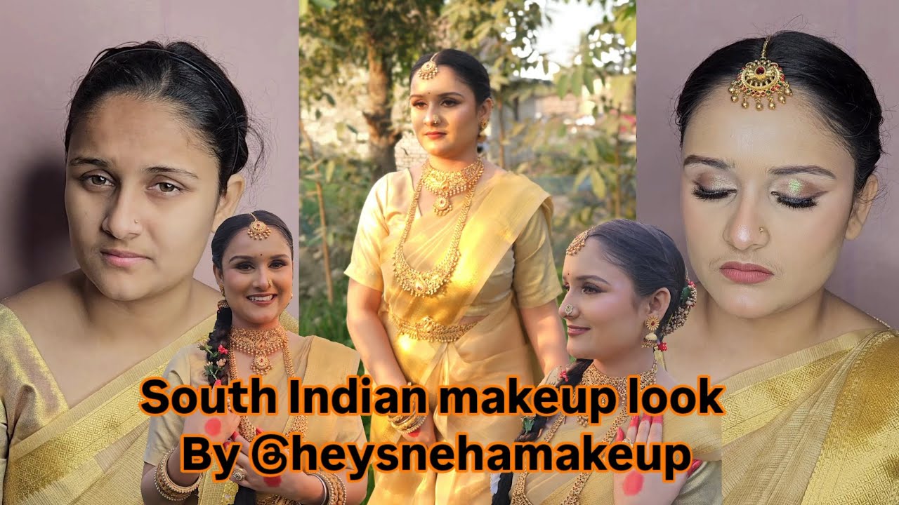 South Indian looks tutorial ||stepbystep||  #youtubemakeuptutorial #southindianlook #makeup #bihar 