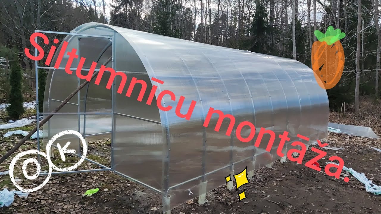 Siltumnīcu montāža.