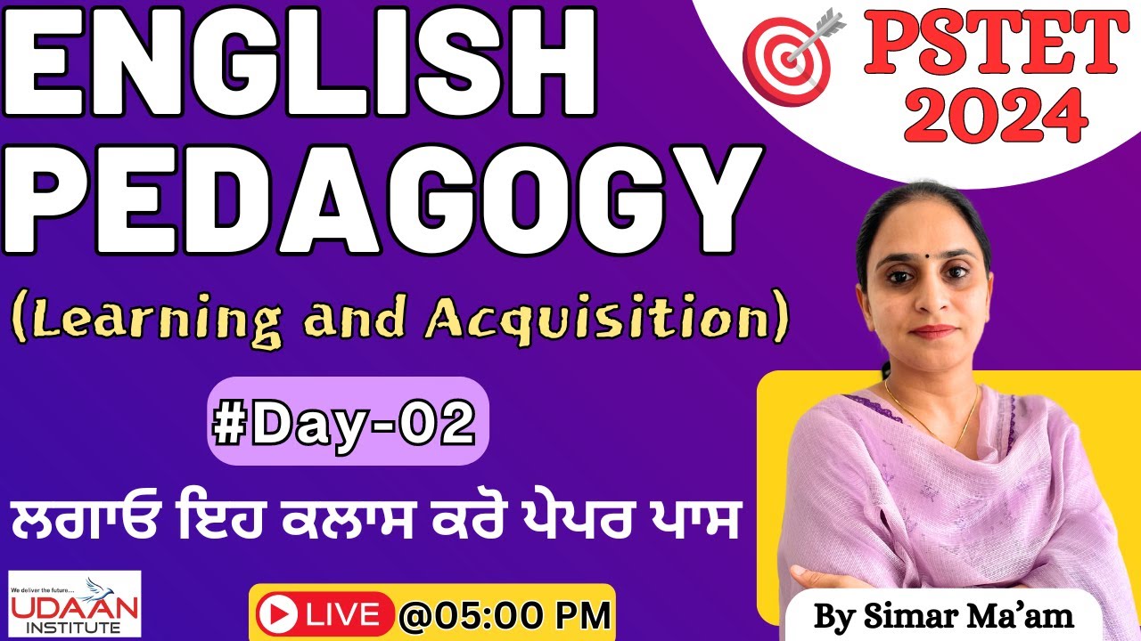 🔴Live | English Pedagogy (Learning and Acquisition) | DAY-2 | By Simar Ma'am