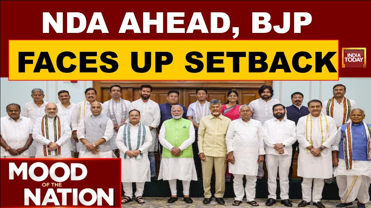 Прогноз для NDA &mdash; 326 мест, показатели BJP падают до 261, альянс INDIA лидирует в штате Уттар-Пра...
