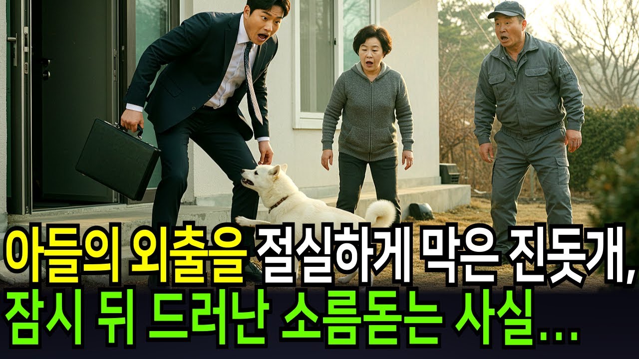 아들의 외출을 절실하게 막은 진돗개, 조금 뒤 충격적 소식이 전해지는데...