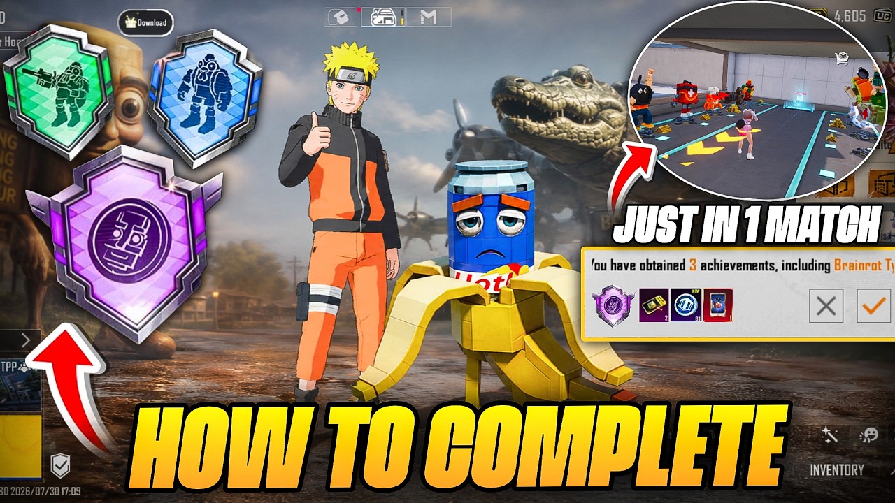 HOW TO COMPLETE ALL 3 NEW BRAINROT ACHIEVEMENT IN BGMI