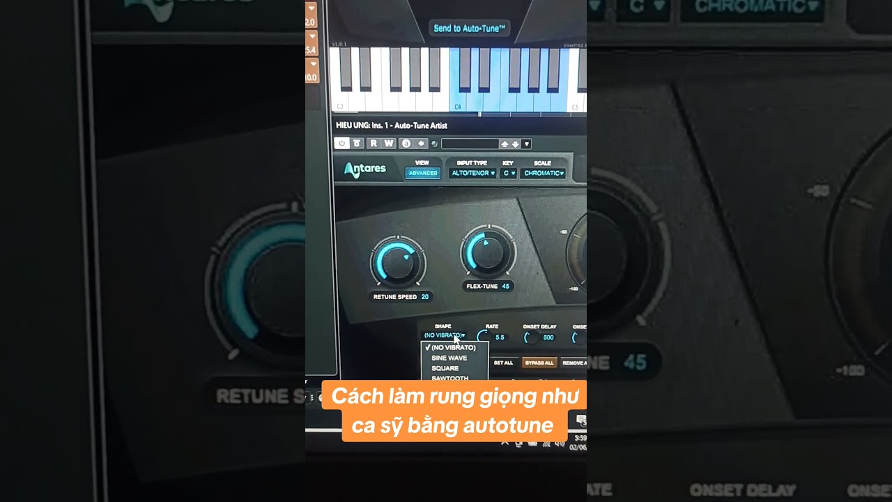 Cách tạo rung giọng hát như ca sỹ bằng autotune 