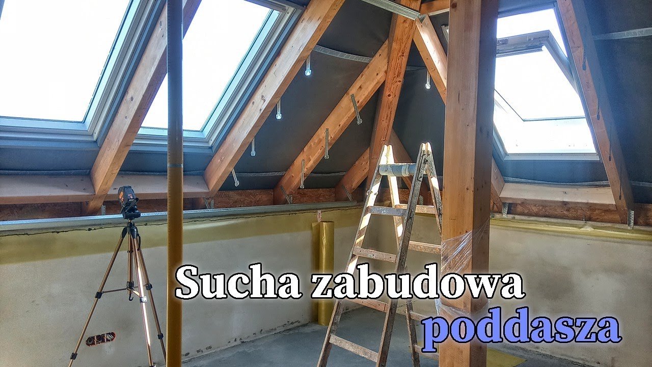 Zabudowa poddasza. Stelaż pod płyty gk. #vlogbudowlany