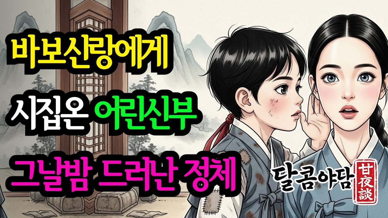[명품나레이션] 바보라 비웃던 신랑의 소름 돋는 반전 | 달콤야담 조선시대 야담 오디오북 야담 옛날이야기 수면동화 전설 민담