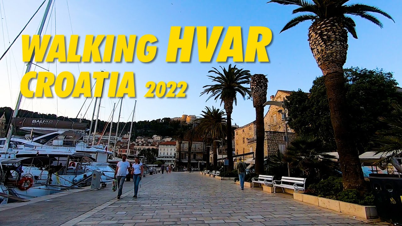 Walking HVAR island Croatia 2022 !! 4K Walking Tour Hvar Croatia !!! Gezi Turu Hvar HIRVATISTAN !!