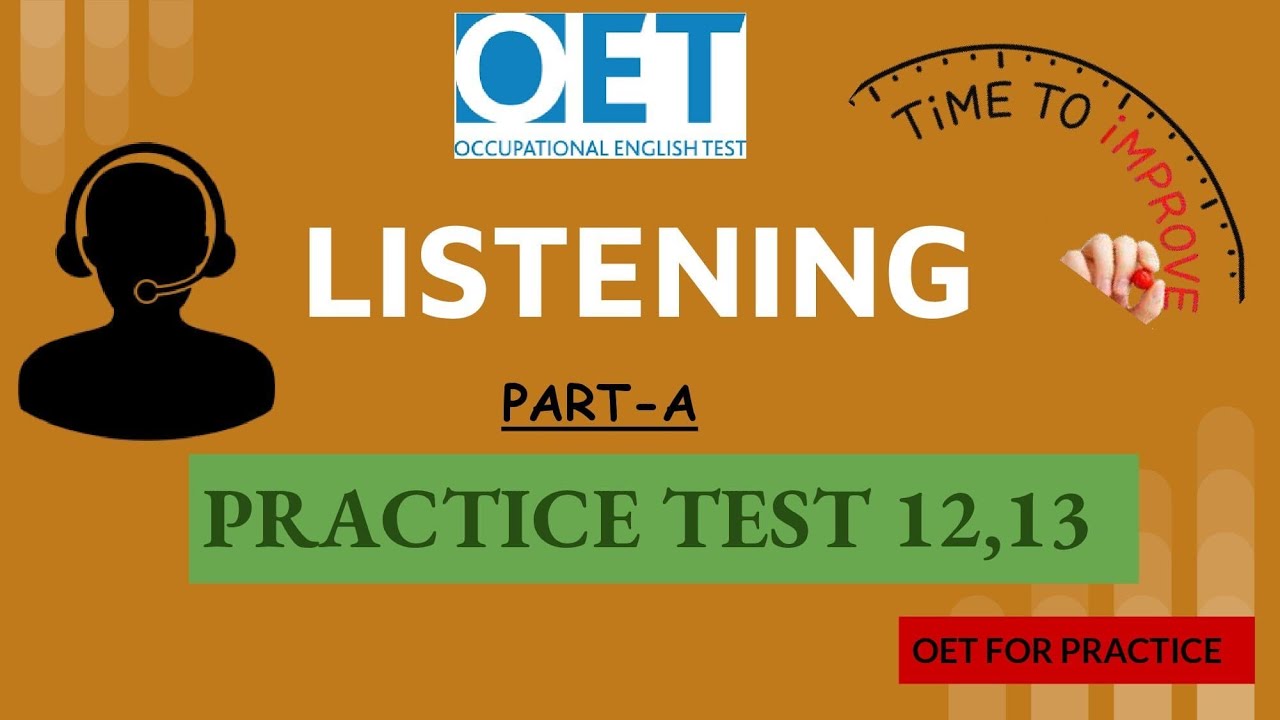 OET LISTENING PART-A | PRACTICE TEST 12,13 ( WITH ANSWERS) |Difficulty Level: Tough