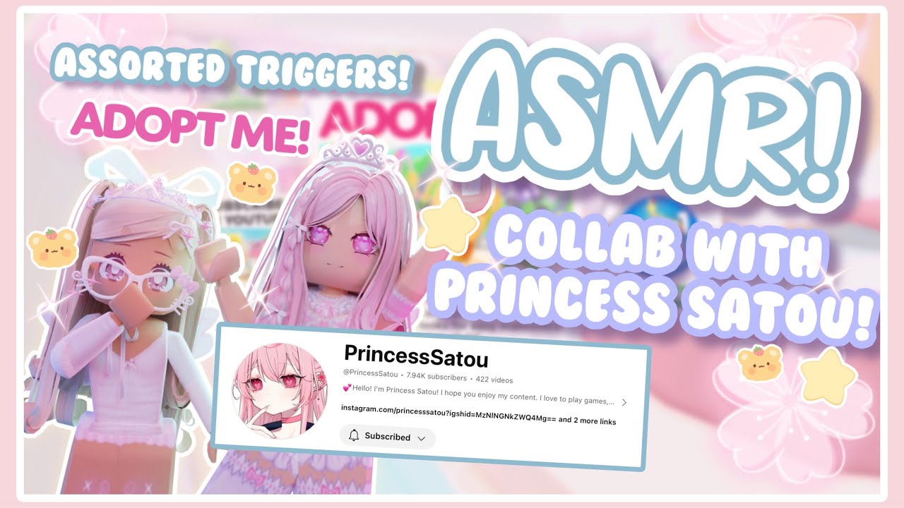 ROBLOX ASMR!🌸 Grinding in adopt me with @PrincessSatou 🤩 Tingly assorted triggers!✨
