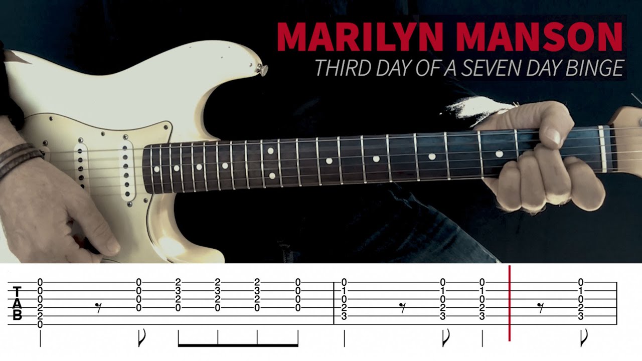 MARILYN MANSON - Third Day Of A Seven Day Binge - guitar lesson with TAB