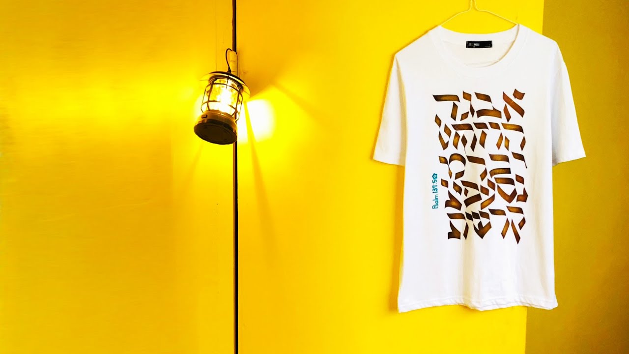 Painting on T shirts with Acrylic paint / Psalm137 #dowha #paintingonclothes #painting