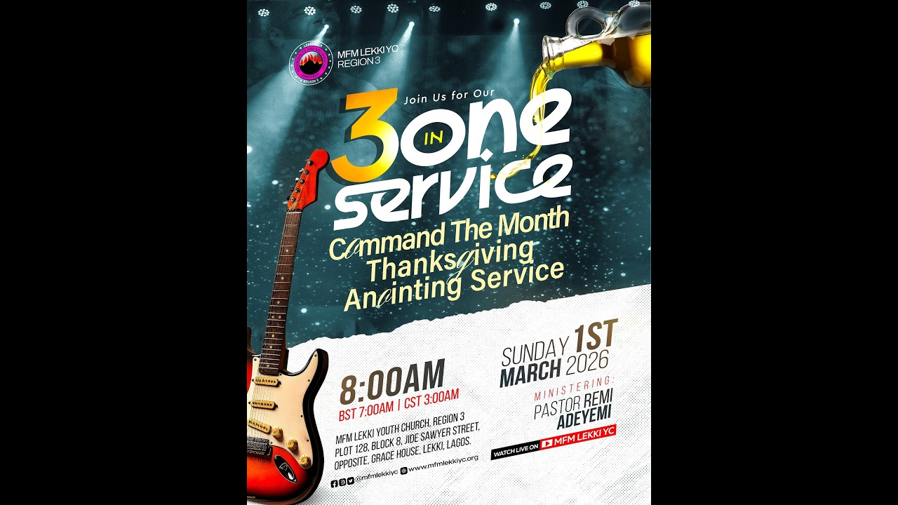 3in1 Sunday Service | Command the Month | Anointing Service | Thanksgiving | 1st March 2026