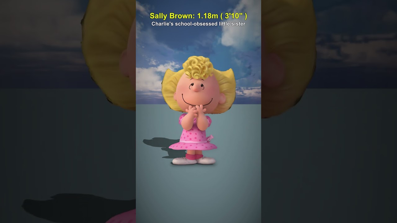 The Peanuts Movie Characters Size Comparison 