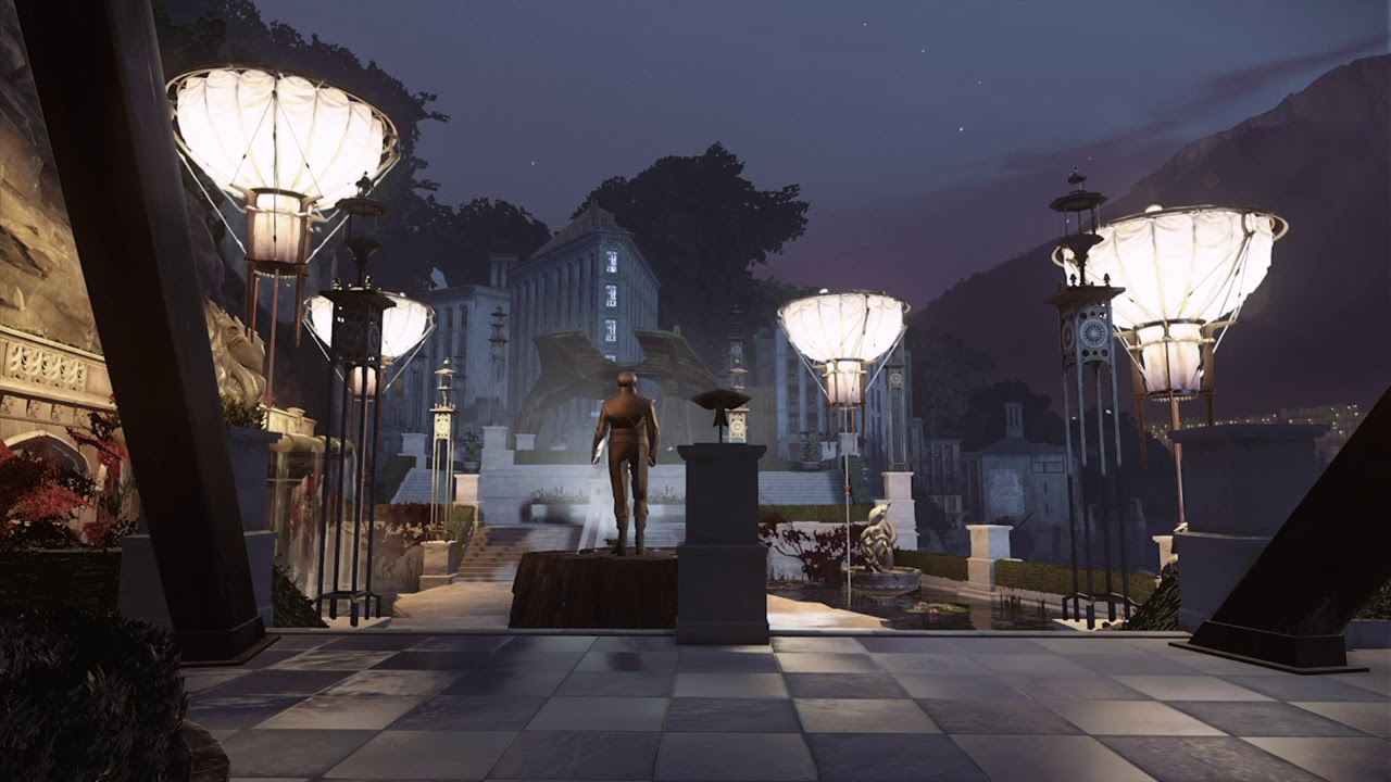 Dishonored 2 - Grand Palace Entrance Ambiance (crickets, music, ocean)