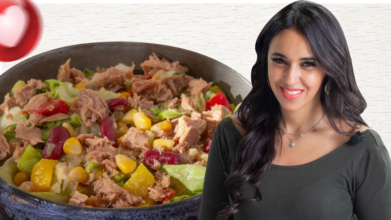 سلطة التونة بصوص المايونيز و المسترد طبق غني بالفيتامينات الي محتاجها الجسم مع د. ندى بهاء