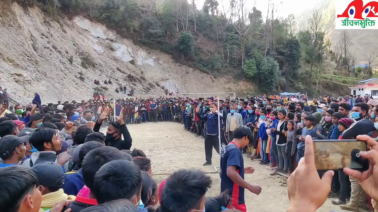President Running Shield tournament in Rural Area In Nepal (Dangerous High Jump) Secondary Student.