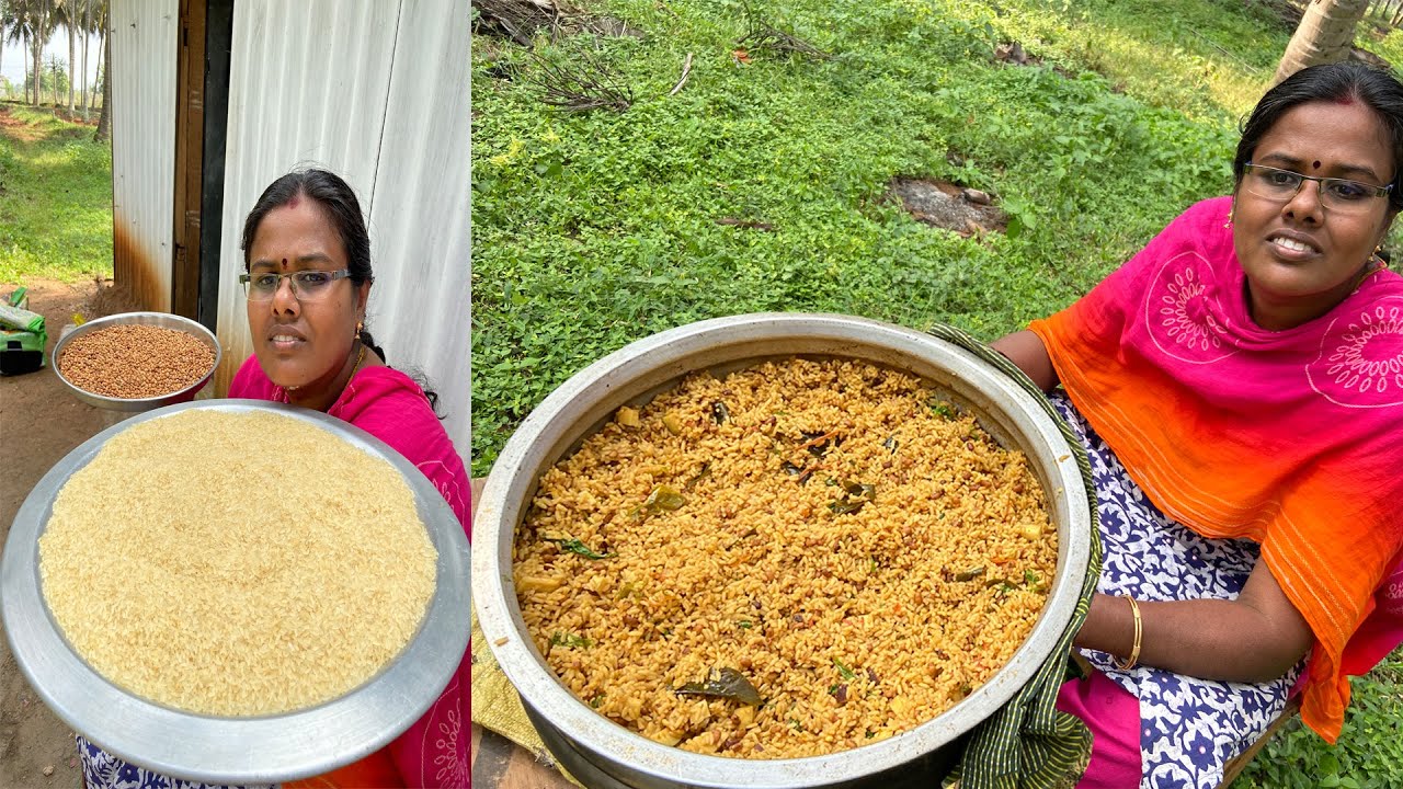 சுவையான ரேசன் அரிசி -  தட்டைப்பயறு சாதம் / Tasty Ration Rice Recipe / கிராமத்து சமையல் / FMF