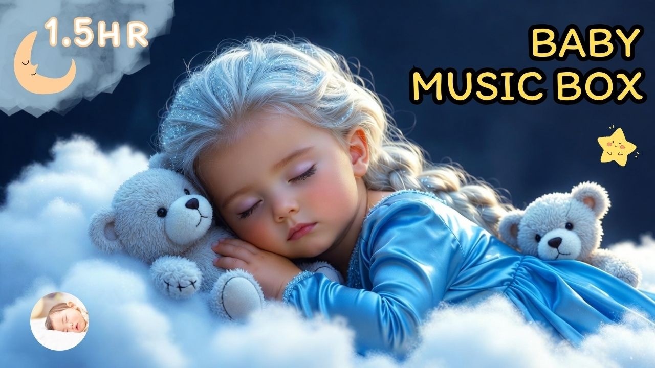 🌙1.5 Hours Soft Music Box & Piano | Deep Sleep Lullaby | Continuous Sleep Cycle 💤