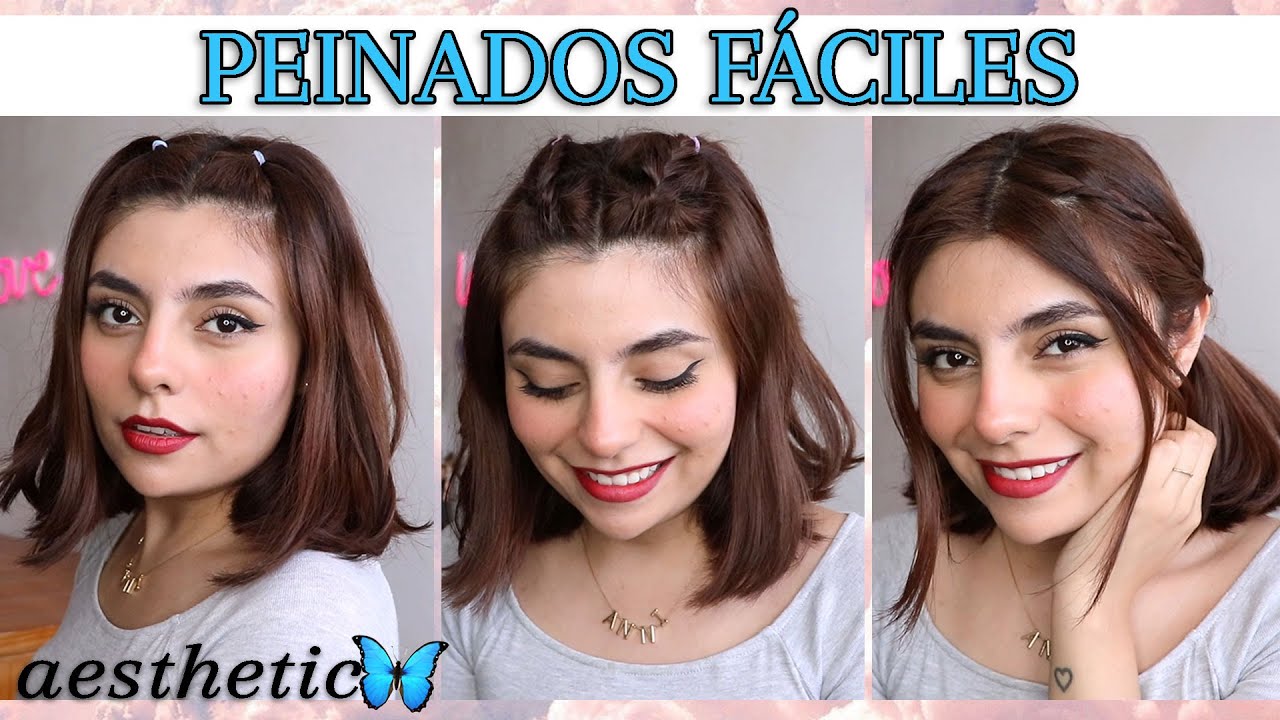 ☁️ PEINADOS AESTHETIC para cabello CORTO 🦋 peinados con trenzas y más | Anns