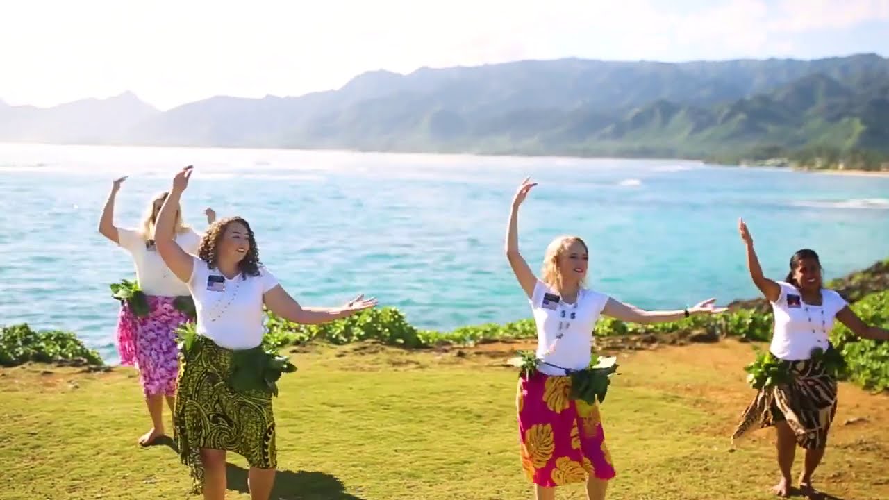 Talented Sister Missionaries in North Shore Hawaii Dance to Traditional Tahitian Song About Unity