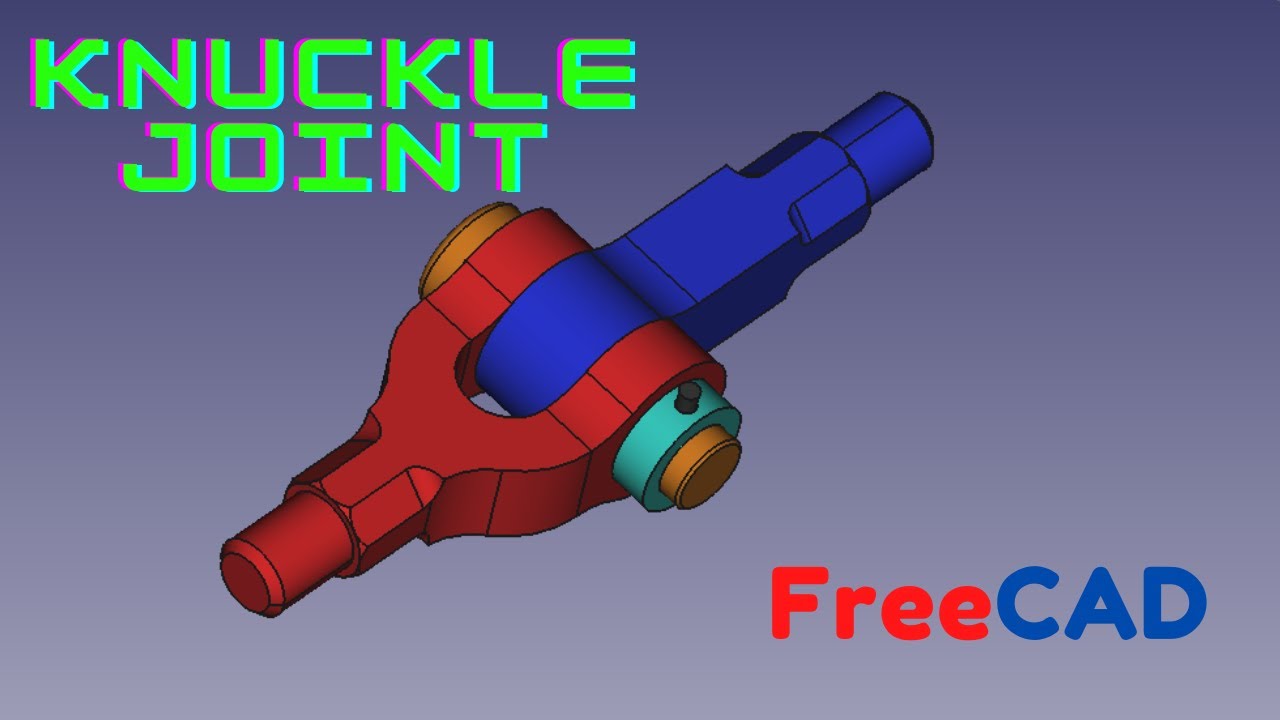 KNUCKLE JOINT | FreeCAD | Knuckle joint part-4