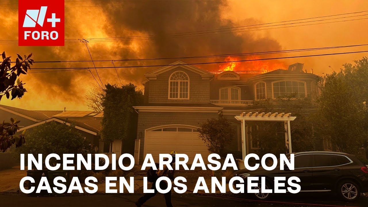 Incendio forestal sin control alcanza casas y mansiones cerca de Hollywood - Las Noticias
