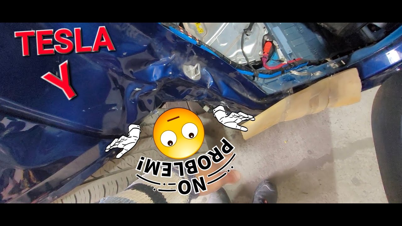 TESLA model Y. Замена четверти и восстановление алюминиевого силового  стакана. Робота с силумином.