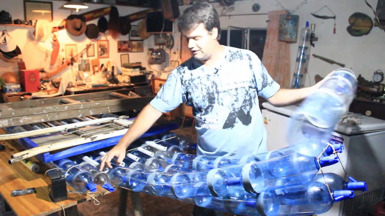 Proyecto kayak con botellas - Comenzando a ensamblar