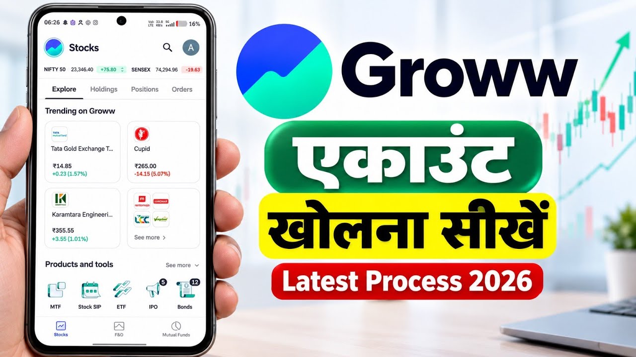 Groww App Account Kaise Banaye 2026 🟢 How to Open Groww Demat Account || Groww Account Kaise khole