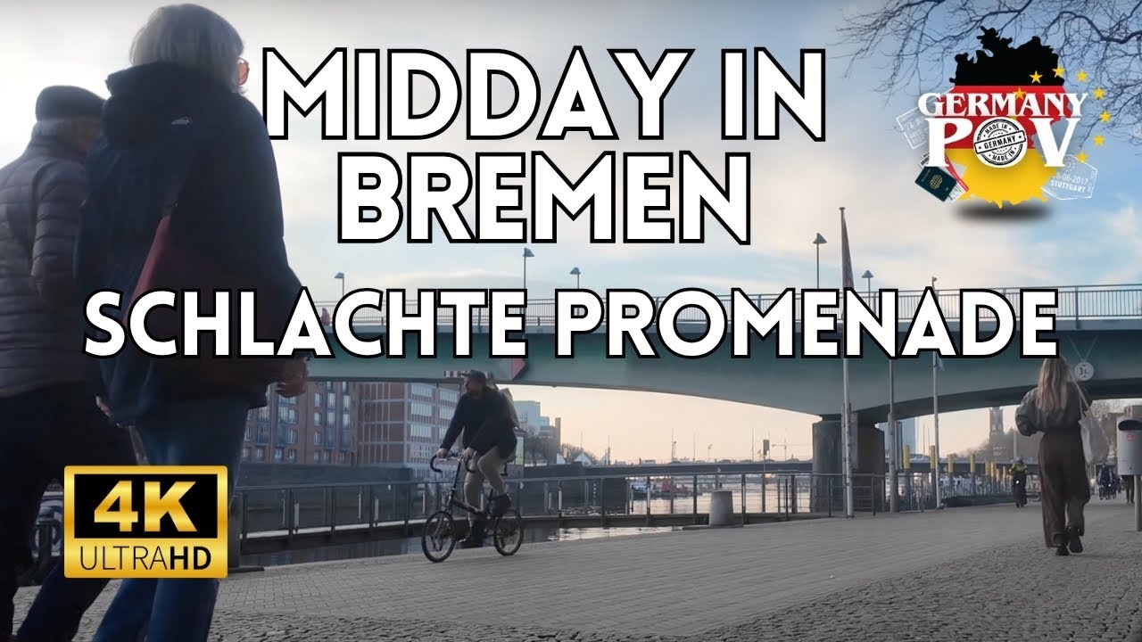 Midday in Bremen ☀️ | Schlachte Promenade Sounds & People Watching