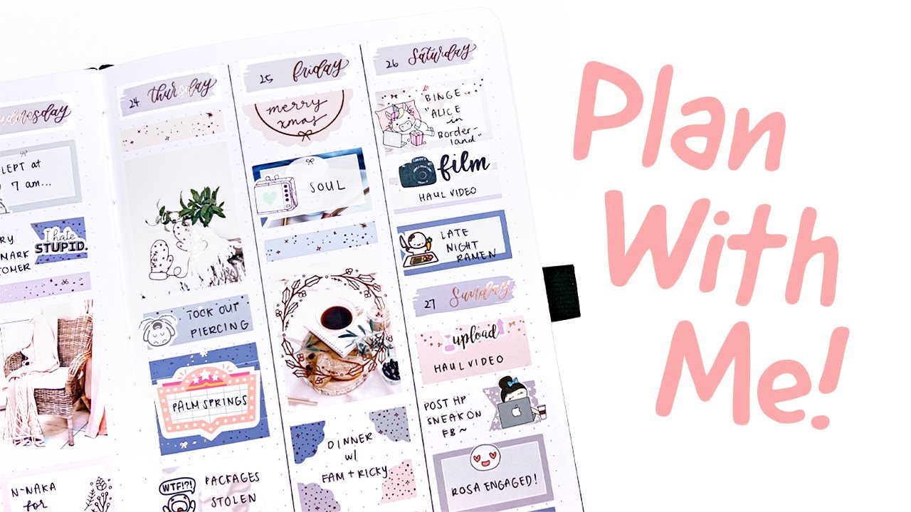 Plan With Me: Winter Spread ft. Sadie's Stickers // oddloop