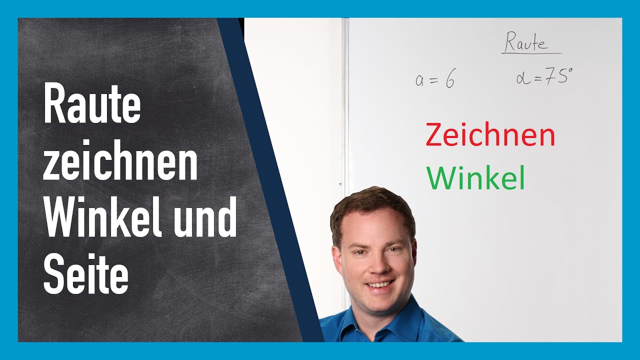 Raute mit Winkel und Seite zeichnen (konstruieren)